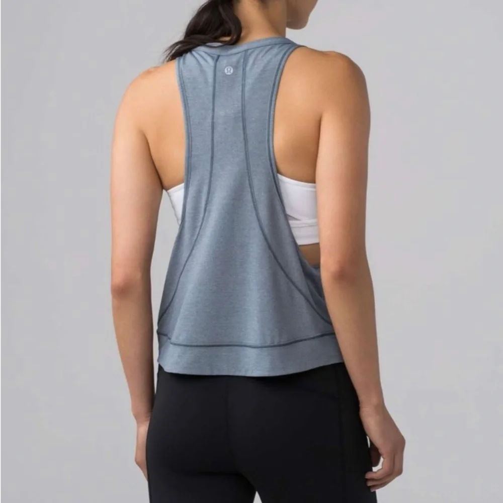 LULULEMON Pace Perfect Tank Heathered Sterling
